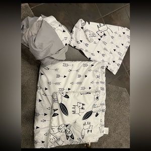 sweet jojo designs arrow fox reverseable toddler bedding